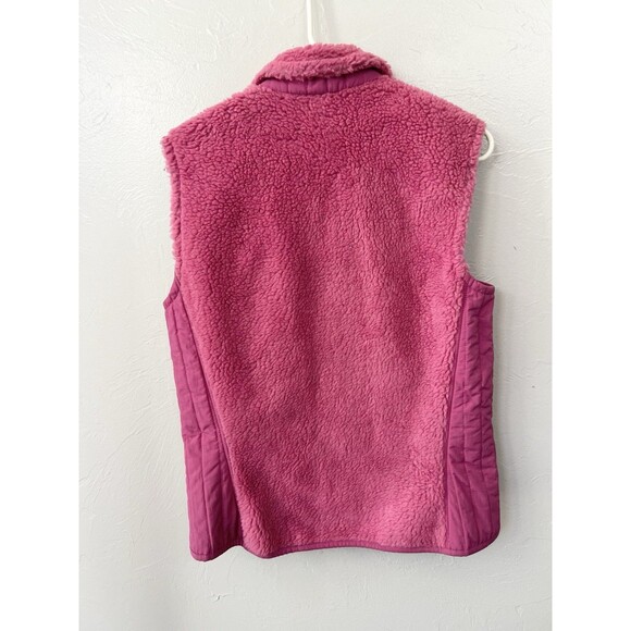 Patagonia Retro-X Women's Vest Large Pink Sherpa Pockets Workwear Outdoor USA - Picture 3 of 4